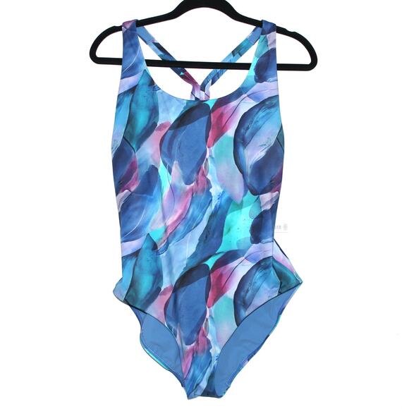Athleta Malibu Printed One Piece Swimsuit NWT Size Large - Picture 1 of 8